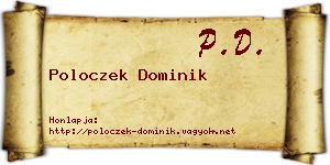 Poloczek Dominik névjegykártya