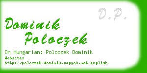 dominik poloczek business card